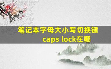 笔记本字母大小写切换键caps lock在哪